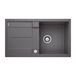 Blanco Metra 5 S Compact 1 Bowl Inset or Undermount Rock Grey Silgranit Composite Kitchen Sink & Waste with Reversible Drainer - 860 x 500mm