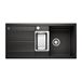 Blanco Metra 6 S 1.5 Bowl Inset or Undermount Black Silgranit Composite Kitchen Sink & Waste with Reversible Drainer - 1000 x 500mm