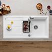 Blanco Metra 6 S 1.5 Bowl Inset or Undermount White Silgranit Composite Kitchen Sink & Waste with Reversible Drainer - 1000 x 500mm