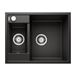 Blanco Metra 6 1.5 Bowl Inset or Undermount Black Silgranit Composite Kitchen Sink & Waste - 615 x 500mm