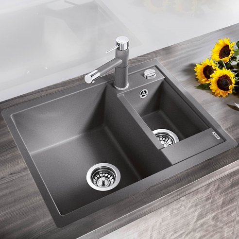 Blanco Metra 6 1.5 Bowl Inset or Undermount Silgranit Composite Kitchen Sink & Waste - 615 x 500mm