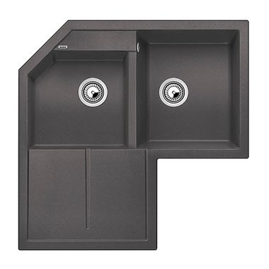 Blanco Metra 9 E Corner 1.5 Bowl Inset or Undermount Silgranit Composite Kitchen Sink & Waste with Reversible Drainer - 830 x 830mm
