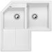 Blanco Metra 9 E Corner 1.5 Bowl Inset White Silgranit Composite Kitchen Sink & Waste - 830 x 830mm