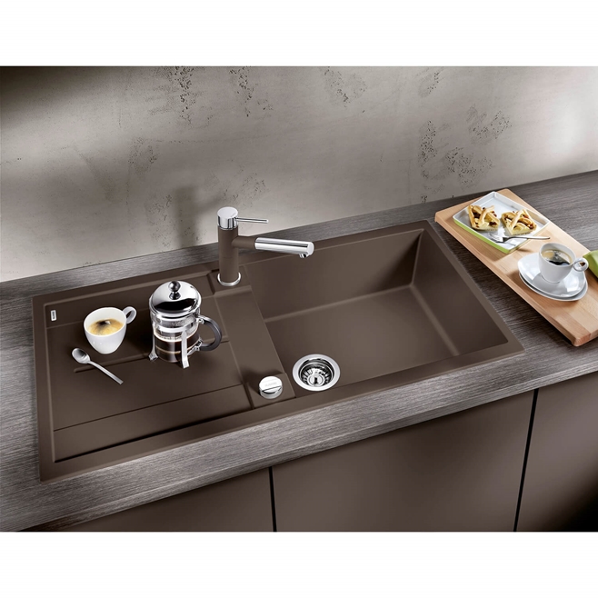 Blanco Metra XL 6 S 1 Bowl Inset Silgranit Composite Kitchen Sink & Waste with Reversible Drainer - 1000 x 500mm
