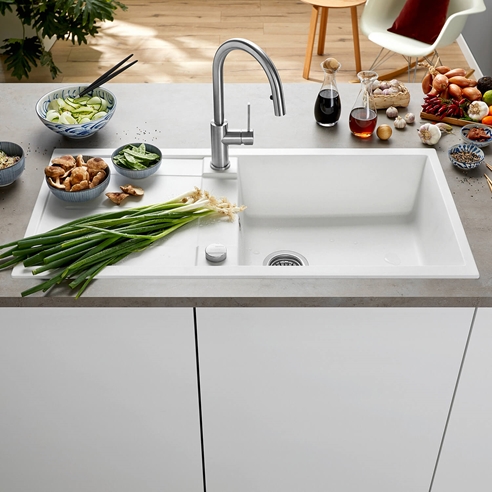 Blanco Metra XL 6 S 1 Bowl Inset Silgranit Composite Kitchen Sink & Waste with Reversible Drainer - 1000 x 500mm