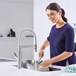 Blanco Solenta-S Senso Smart Pull Out Kitchen Mixer Spray Tap with Hands-Free Operation - PVD Steel
