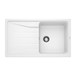 Blanco Sona 5 S Compact 1 Bowl Inset or Undermount White Silgranit Composite Kitchen Sink & Waste with Reversible Drainer - 860 x 500mm