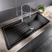 Blanco Sona XL 6 S 1 Bowl Inset or Undermount Anthracite Silgranit Composite Kitchen Sink & Waste with Reversible Drainer - 1000 x 500mm