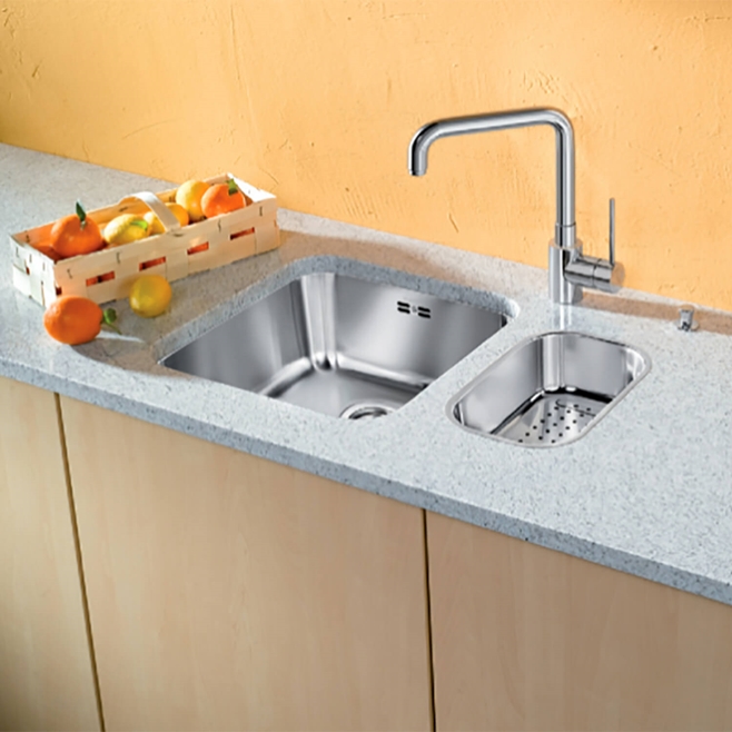 Blanco Supra 0.5 Bowl Undermount Brushed Stainless Steel Kitchen Sink & Waste - 184 x 322mm