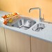 Blanco Supra 0.5 Bowl Undermount Brushed Stainless Steel Kitchen Sink & Waste - 184 x 322mm