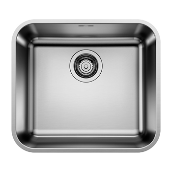 Blanco Supra 450-U 1 Bowl Undermount Brushed Stainless Steel Kitchen Sink & Waste - 480 x 430mm