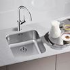 Blanco Supra 1 Bowl Undermount Brushed Stainless Steel Kitchen Sink & Waste - 480 x 430mm