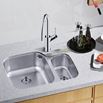 Blanco Supreme 1.5 Bowl Undermount Brushed Stainless Steel Kitchen Sink & Waste - 600 x 460mm