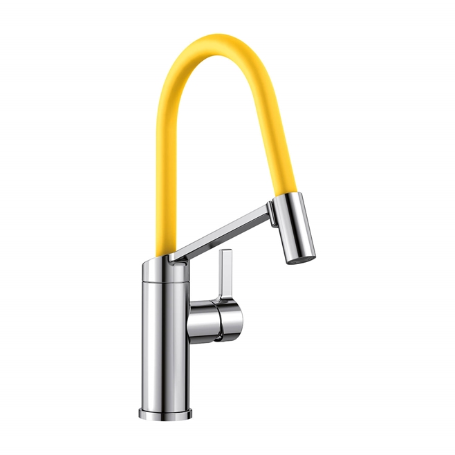 Blanco Viu-S Single Lever Chrome Mono Pull Out Kitchen Mixer Tap with Replaceable Hose