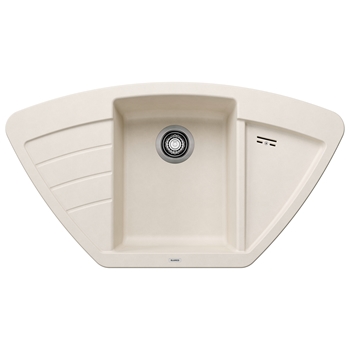 Blanco Zia 9 E Corner 1 Bowl Inset Silgranit Composite Kitchen Sink & Waste with Reversible Drainer - 930 x 510mm