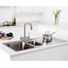 Caple Blaze 1.5 Bowl Satin Stainless Steel Sink & Waste Kit with Right Hand Drainer - 1000 x 500mm