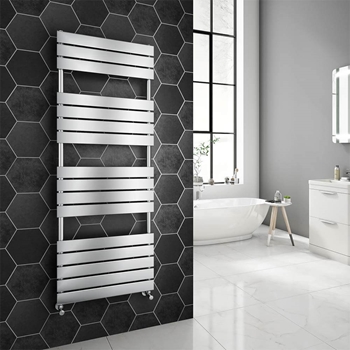 Brenton Avezzano Chrome Flat Panel Heated Towel Rail - 1600 x 600mm