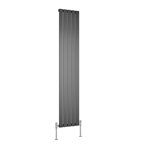 Brenton Flat Single Panel Vertical Radiator - 1800mm x 340mm - Anthracite