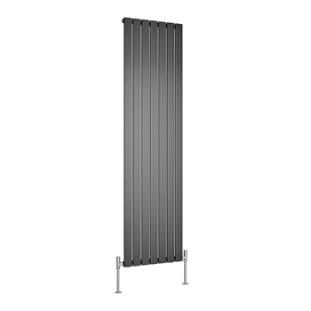 Brenton Flat Single Panel Vertical Radiator  - 1800 x 475mm - Anthracite