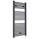Brenton Helios Electric Straight Square Anthracite Heated Towel Rail - 1110 x 500mm