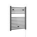 Brenton Helios Electric Straight Square Anthracite Heated Towel Rail - 690 x 500mm
