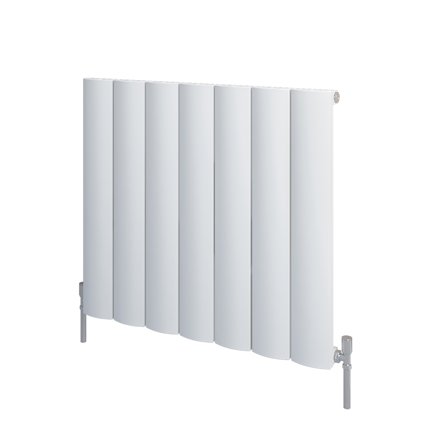 Brenton Magma Single Panel Horizontal Aluminium Radiator - Textured White - 600 x 660mm