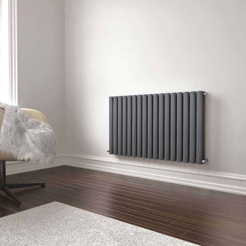Brenton Oval Double Panel Horizontal Radiator - 600 x 1020mm | Tap Warehouse
