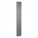 Brenton Oval Tube Double Panel Vertical Radiator - 1800mm x 235mm - Anthracite