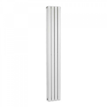 Brenton Oval Tube Double Panel Vertical Radiator - 1800mm x 235mm - White