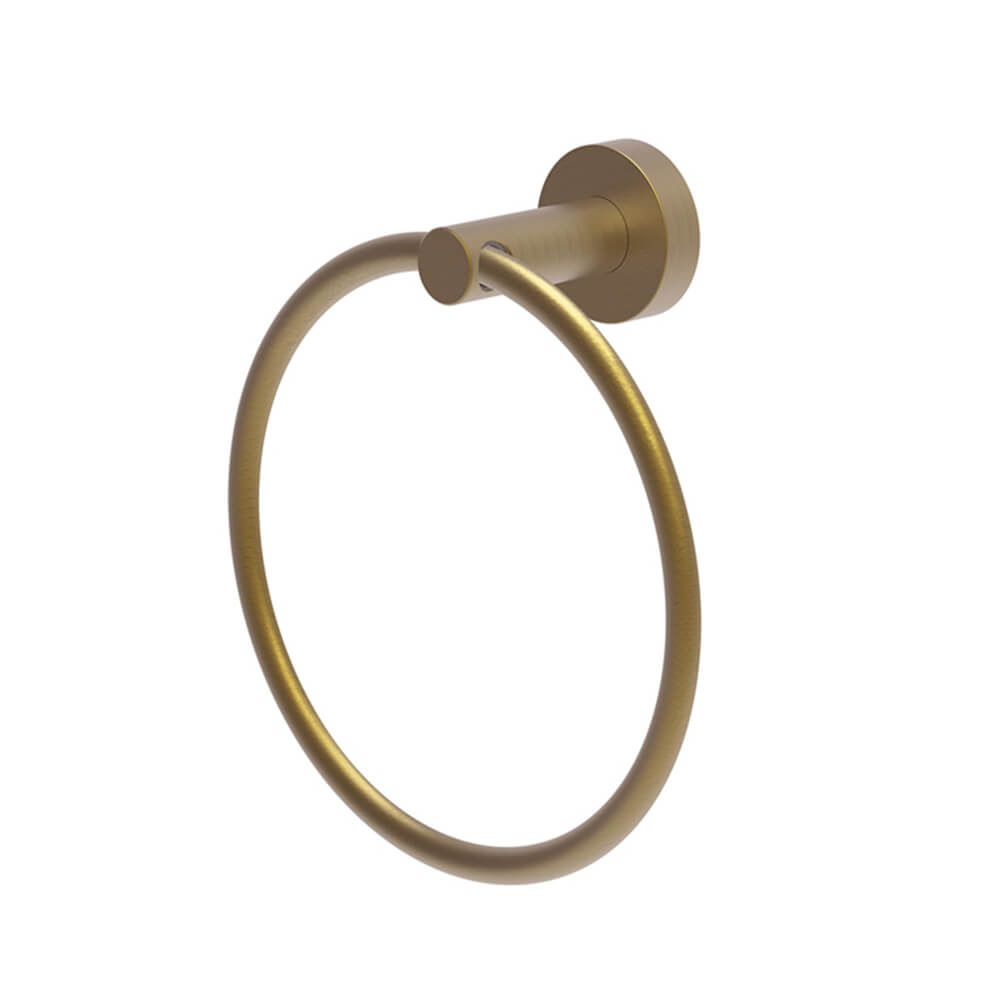 Kingston Brass BA2714BB Milano 6-Inch Towel Ring – Brushed Brass Finish, Solid Brass Construction For Traditional Bathrooms