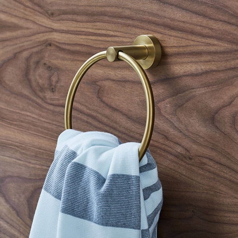 Britton Bathrooms Hoxton Towel Ring - Brushed Brass
