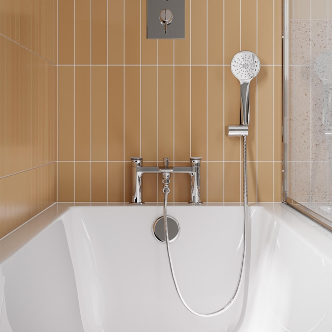 Britton Bathrooms Greenwich Bath Shower Mixer Tap - Chrome