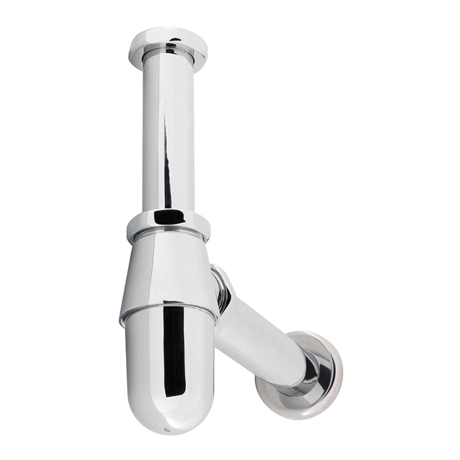 Crosswater Standard Bottle Trap with 400mm Pipe - Chrome