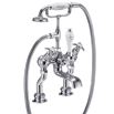 Burlington Anglesey Regent Tall Deck Mounted Bath Shower Mixer with Angled Valves