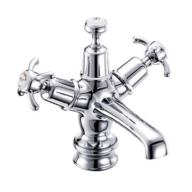 Burlington Anglesey Regent Basin Mixer Tap with High Central Indice and Waste