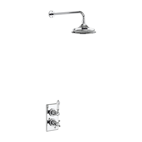 Burlington Trent Concealed Thermostatic Shower Kit with Fixed AirBurst Shower Head