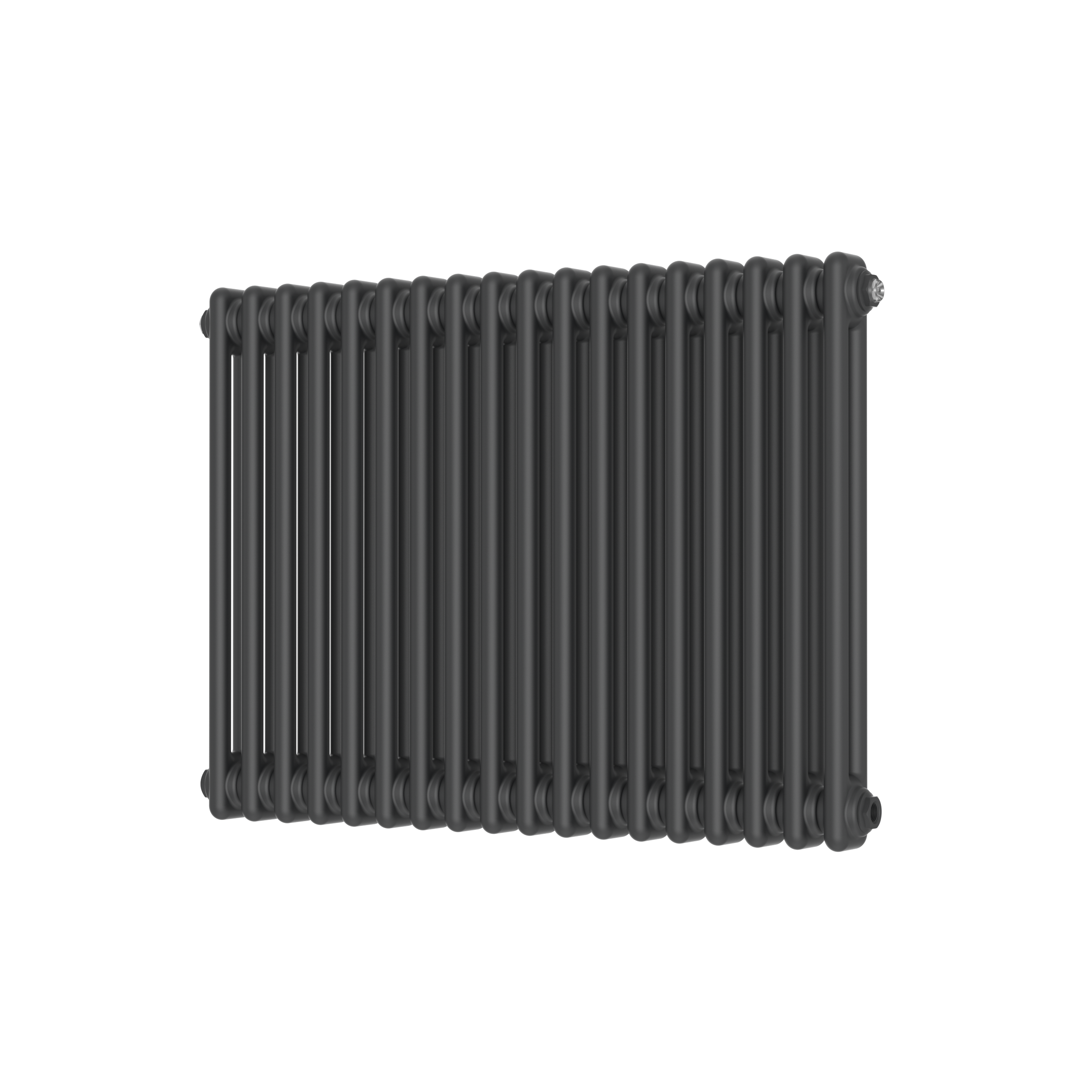 Butler & Rose Designer 2 Column Horizontal Radiator - Matt Anthracite - 600 x 830mm