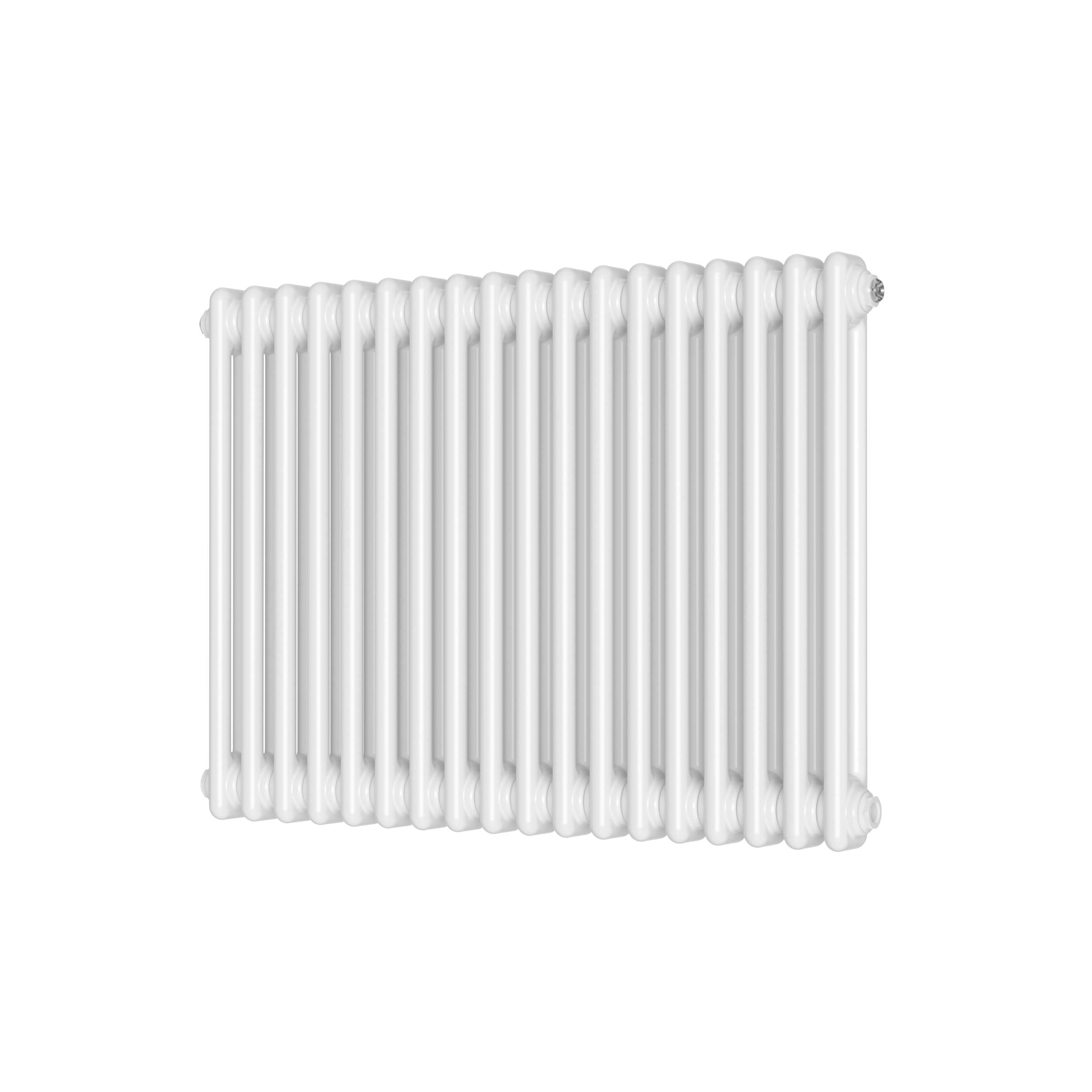 Butler & Rose Designer 2 Column Horizontal Radiator - Gloss White - 600 x 830mm