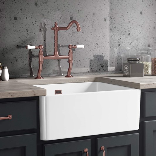 Butler Rose Ceramic Fireclay Large, Farmhouse Sink Clearance