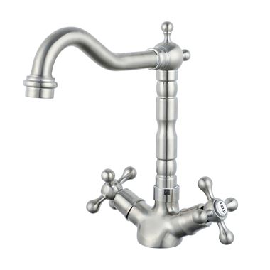Butler & Rose Alba French Classic Traditional Mono Kitchen Sink Mixer - Pewter