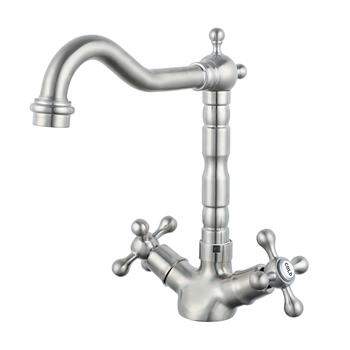 Butler & Rose Alba French Classic Traditional Mono Kitchen Sink Mixer - Brushed Nickel