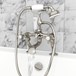 Butler & Rose Caledonia Crosshead Bath Shower Mixer with Shower Kit - Nickel