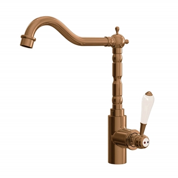 Butler & Rose Carlton Single Lever Traditional Mono Kitchen Mixer Tap - Brushed Copper