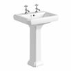 Butler & Rose Darcy Traditional 2 Tap Hole 615mm Basin & Full Pedestal