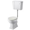 Butler & Rose Darcy Traditional Low Level Toilet, Cistern & Flush Pipe Kit with Almond White Toilet Seat
