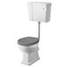Butler & Rose Darcy Traditional Low Level Toilet, Cistern & Flush Pipe Kit with Spa Grey Toilet Seat