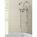 Butler & Rose Caledonia Crosshead Floorstanding Bath Shower Mixer with Shower Kit - Nickel