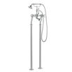 Butler & Rose Caledonia Crosshead Floorstanding Bath Shower Mixer with Shower Kit - Nickel