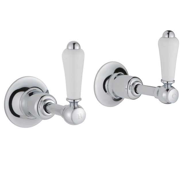 Butler & Rose Caledonia Lever Wall Mounted Valves - Chrome