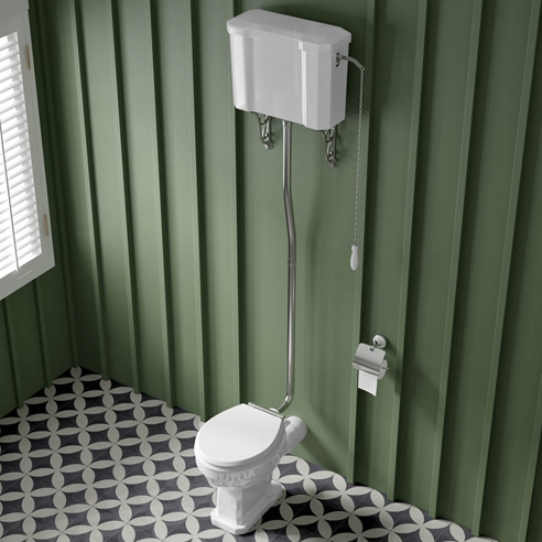 Butler & Rose Catherine High Level Toilet with Pan, Cistern & Flush Pipe Kit